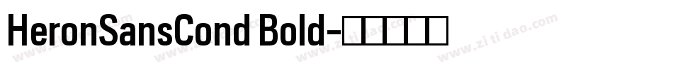 HeronSansCond Bold字体转换